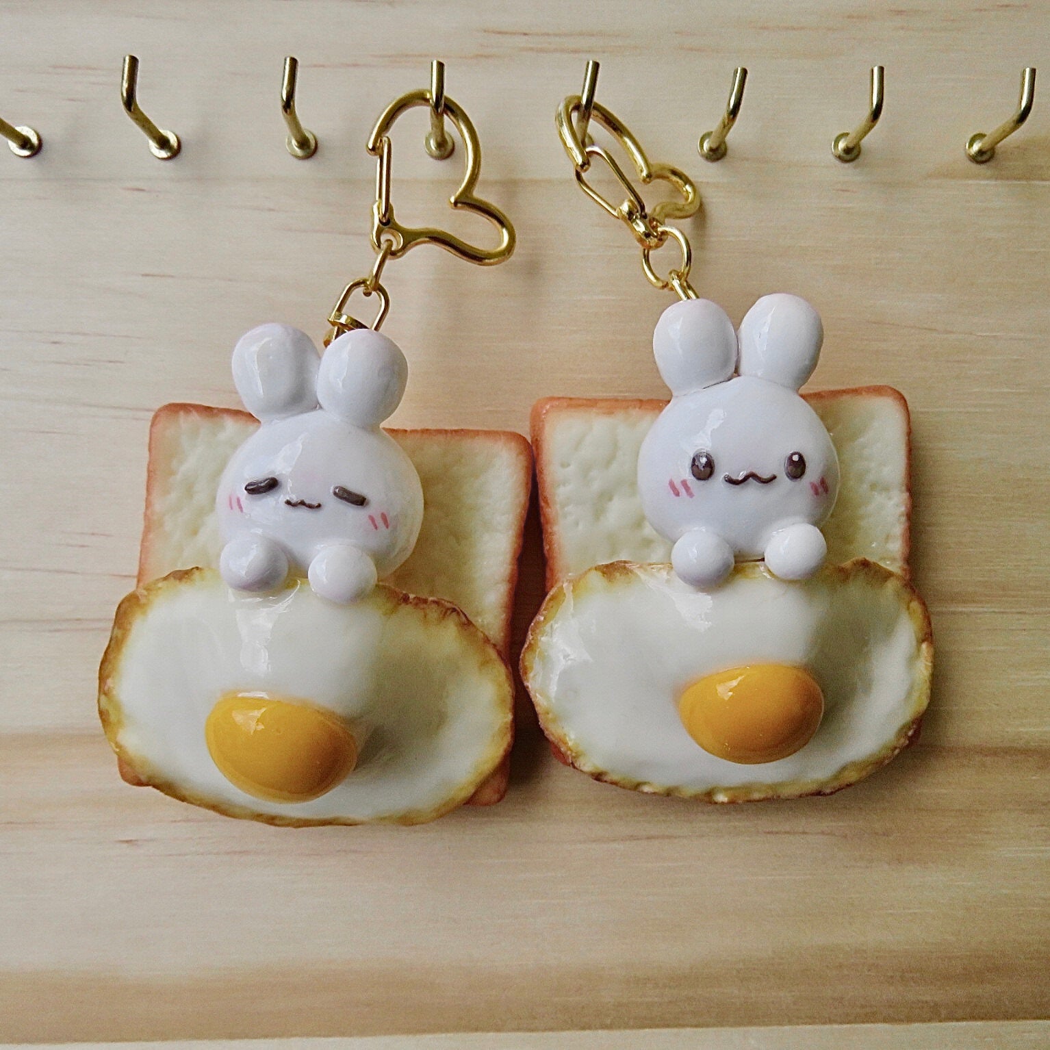 Bunnie Egg Bread/Toast Magnet or Keychain