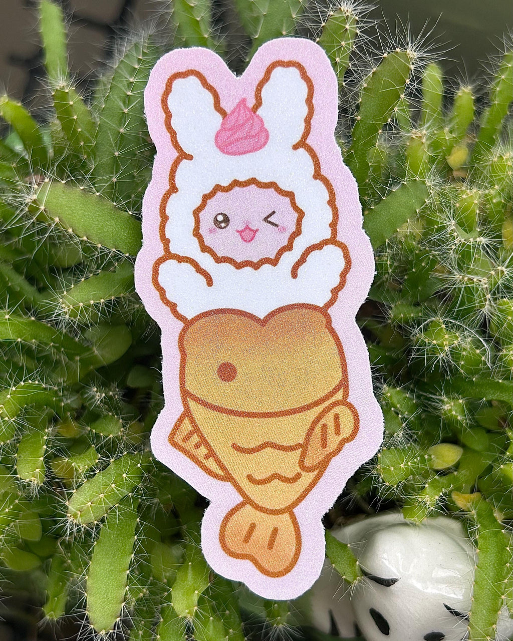 Glitter die-cut bunny and sheep stickers