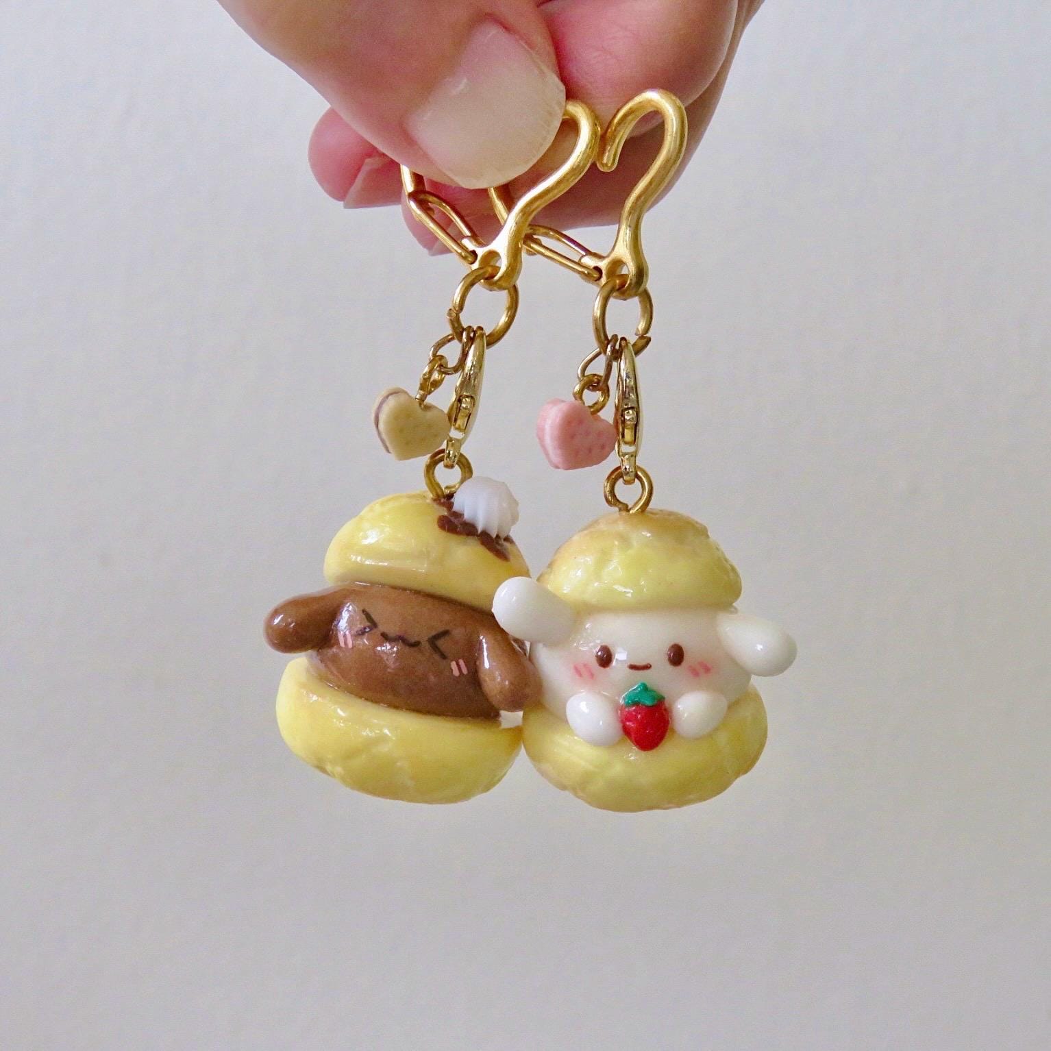 Bunnie Cream Puff/Choux Pastry Keychain