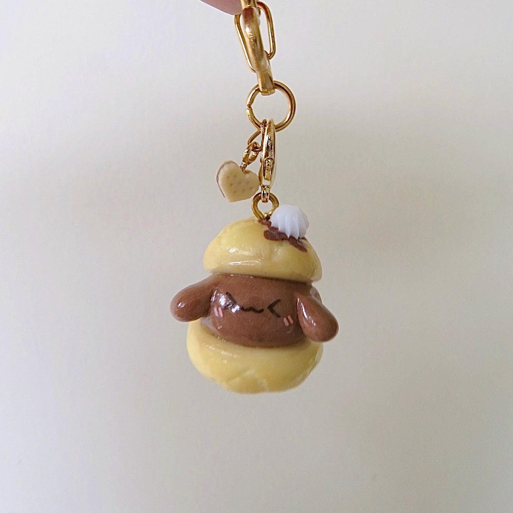 Bunnie Cream Puff/Choux Pastry Keychain