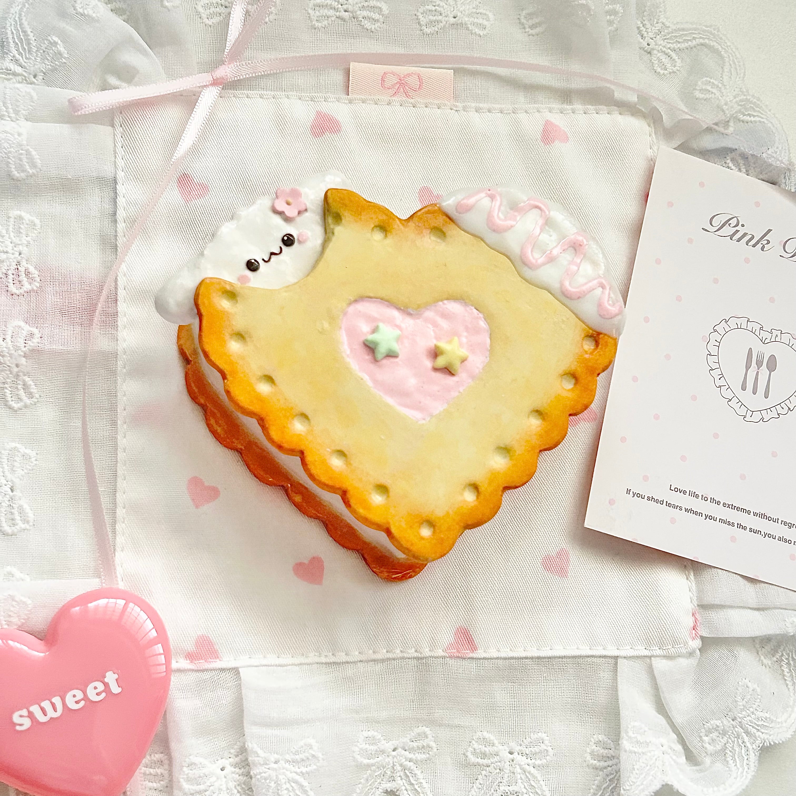 Sheepybunnie Cookie Heart Trinket