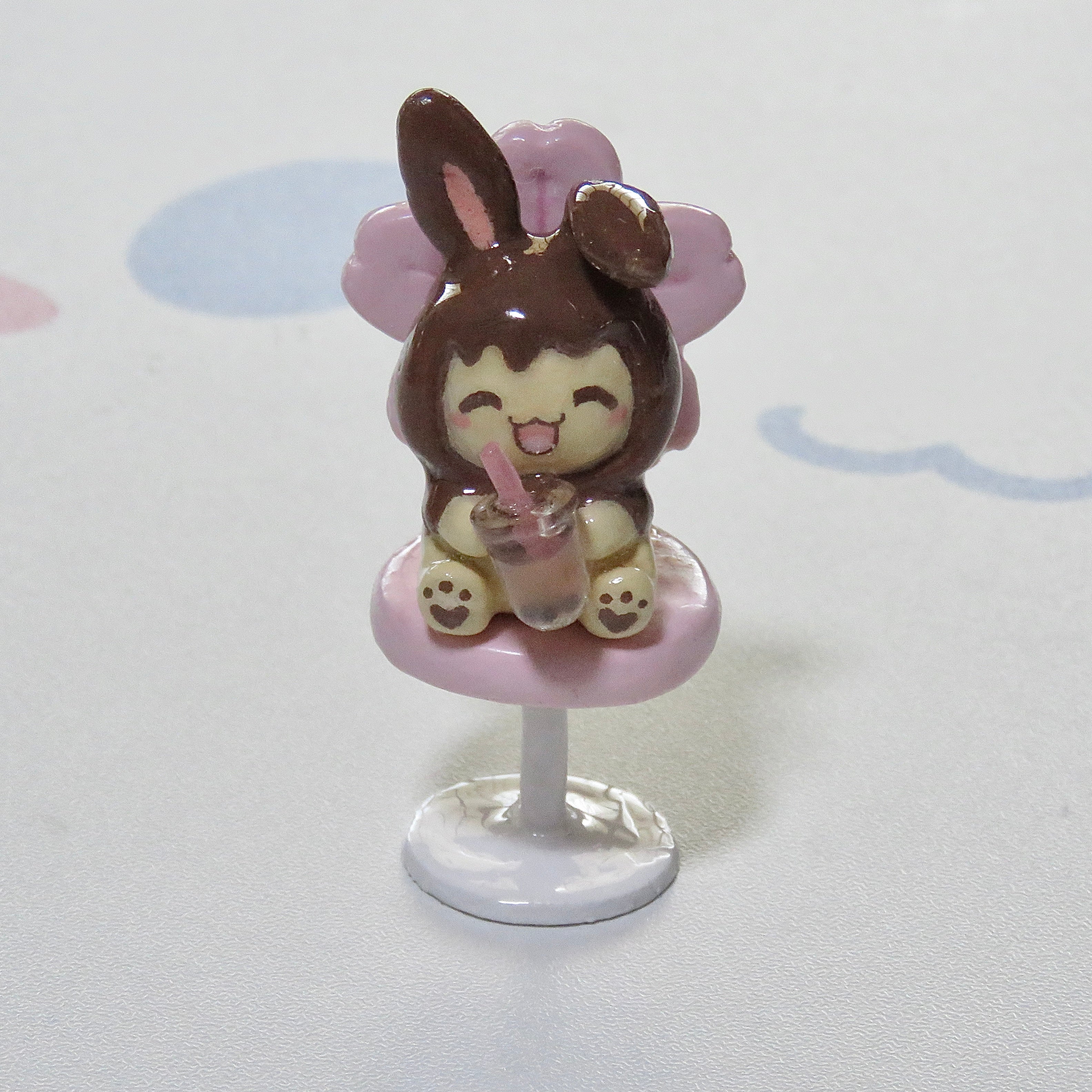 Momobun and Cocobun Sakura Chair Spinner/Desk Friend (Made-to-Order)