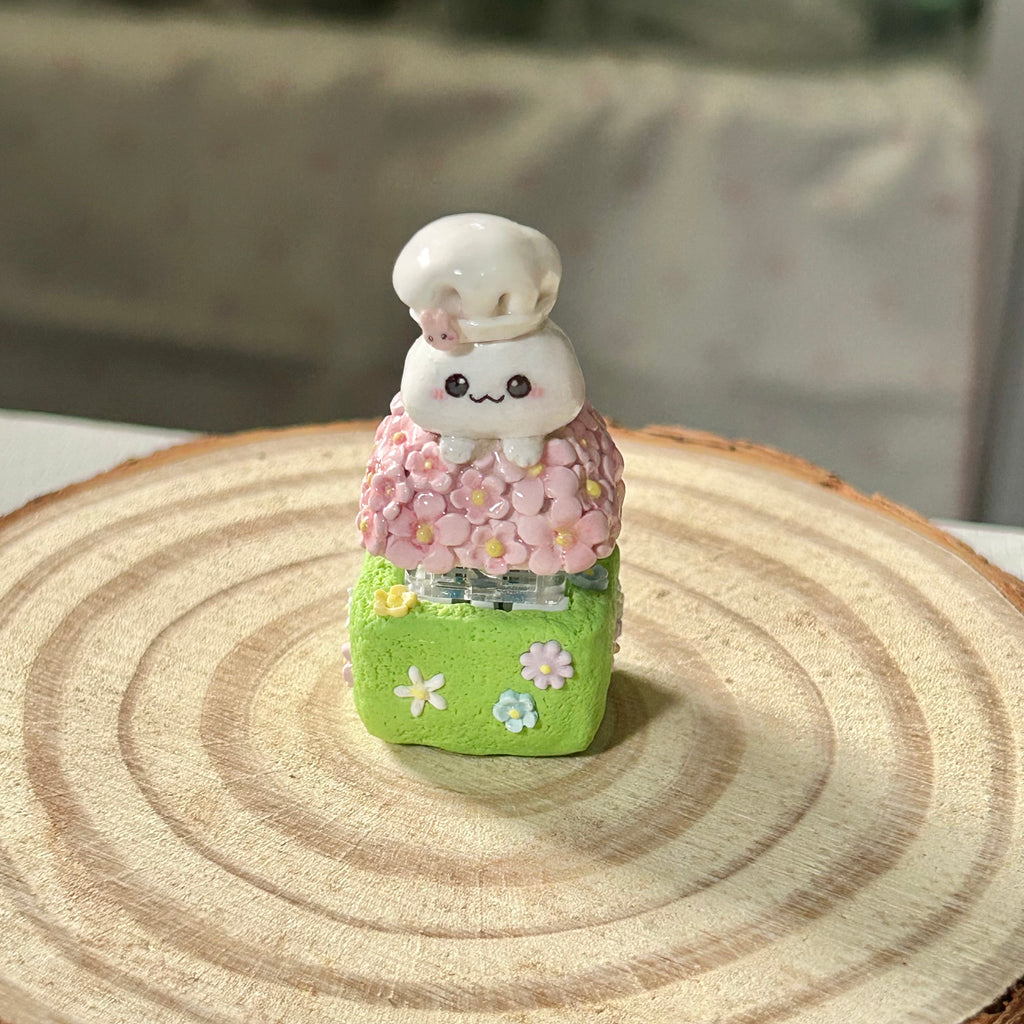 Peek-a-bloom Keycap/Clicker (Made-to-order)