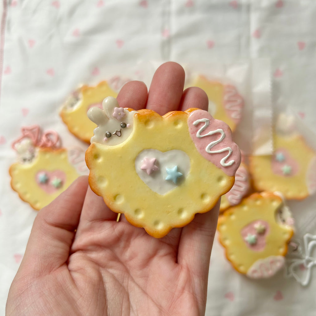 Sheepybunnie Cookie Heart Keychain/Magnet