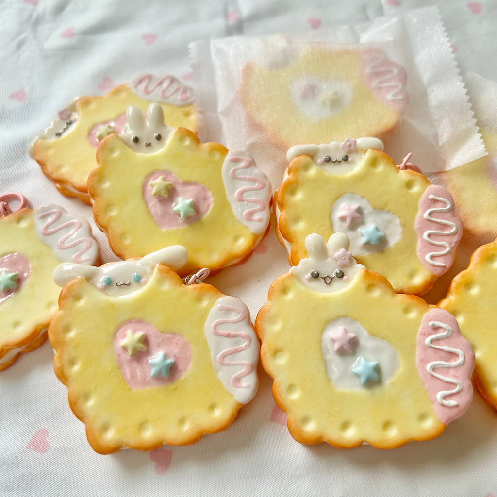 Sheepybunnie Cookie Heart Keychain/Magnet