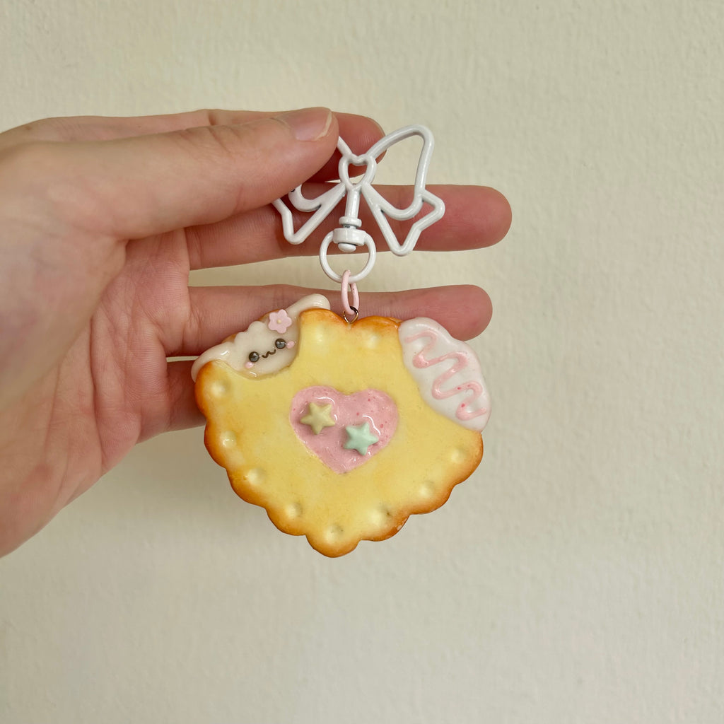 Sheepybunnie Cookie Heart Keychain/Magnet