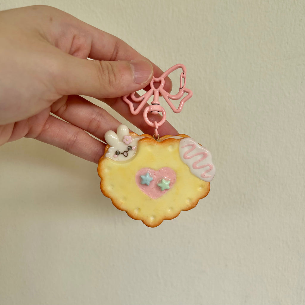 Sheepybunnie Cookie Heart Keychain/Magnet