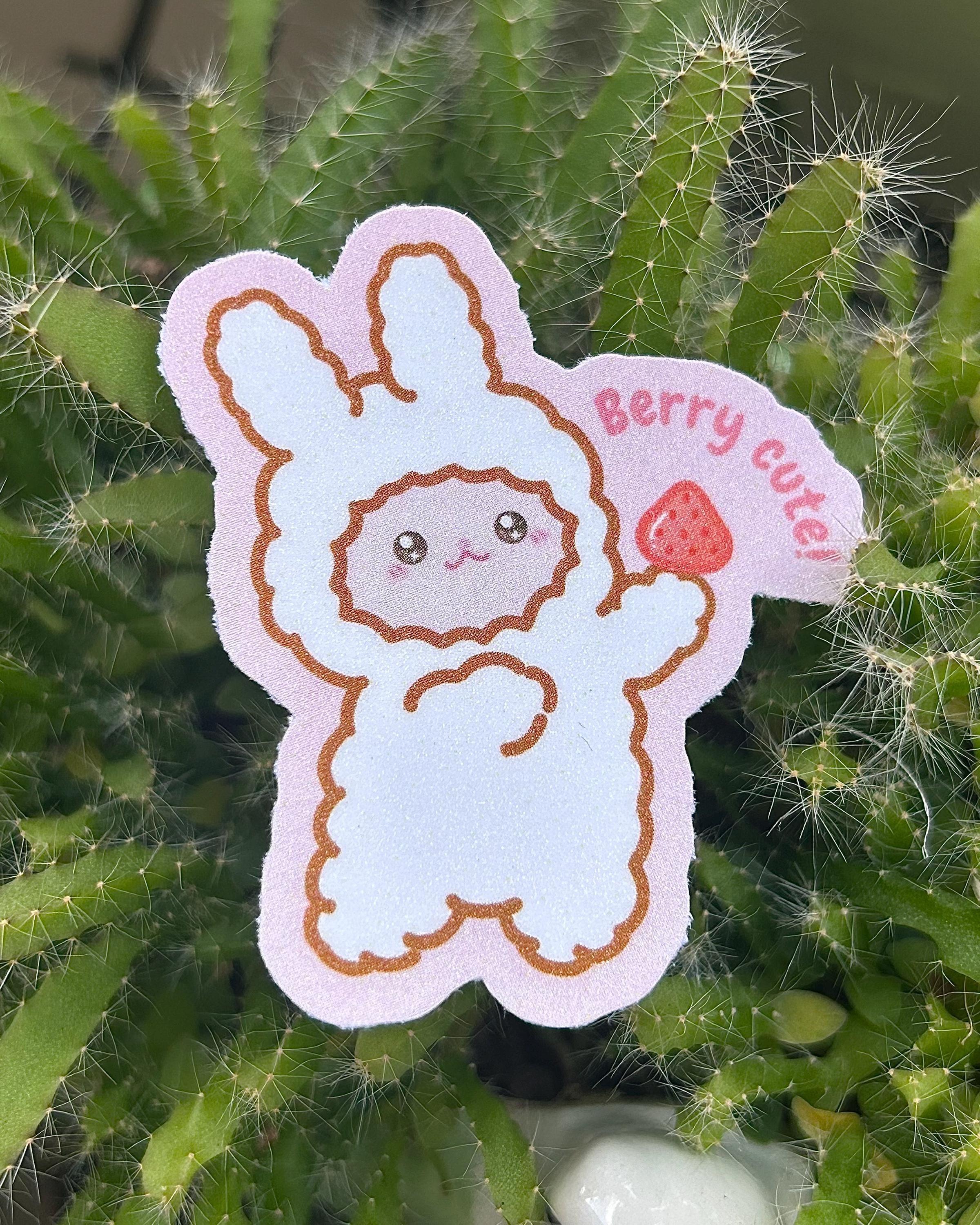 Glitter die-cut bunny and sheep stickers