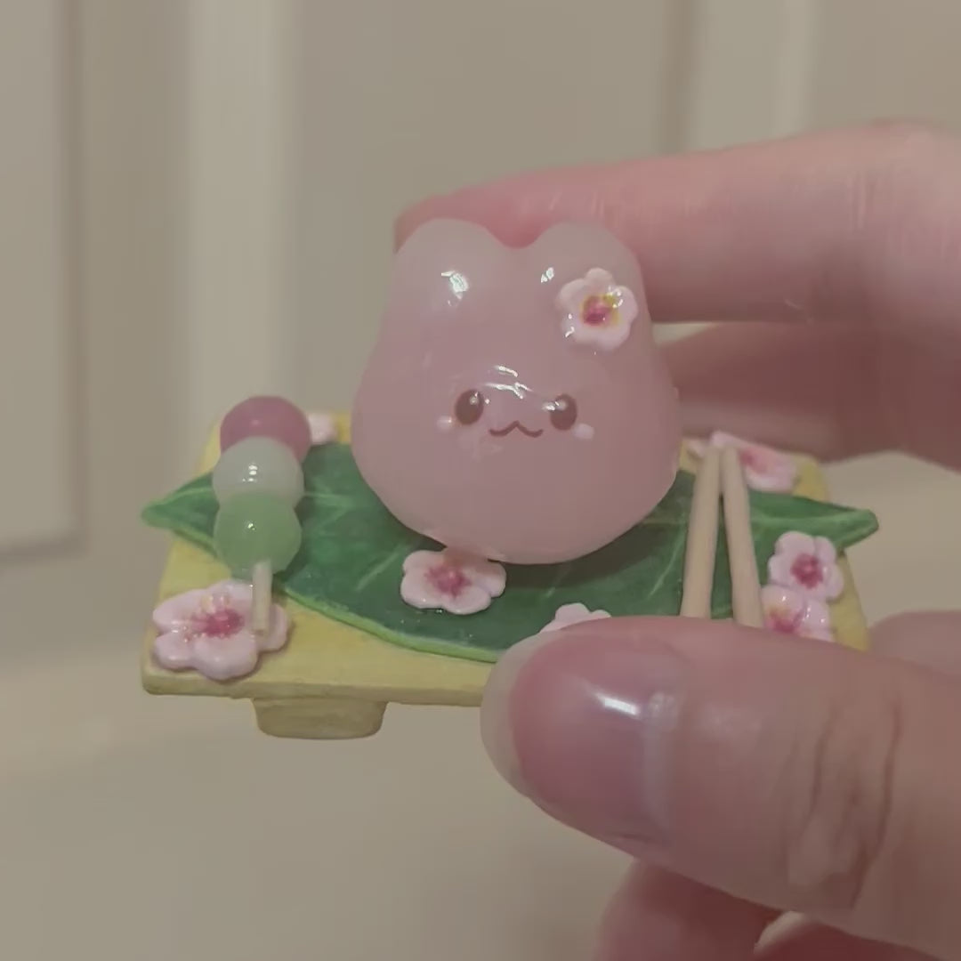 Bunnie Sakura Mochi Spinner/Desk friend (Made-to-order)